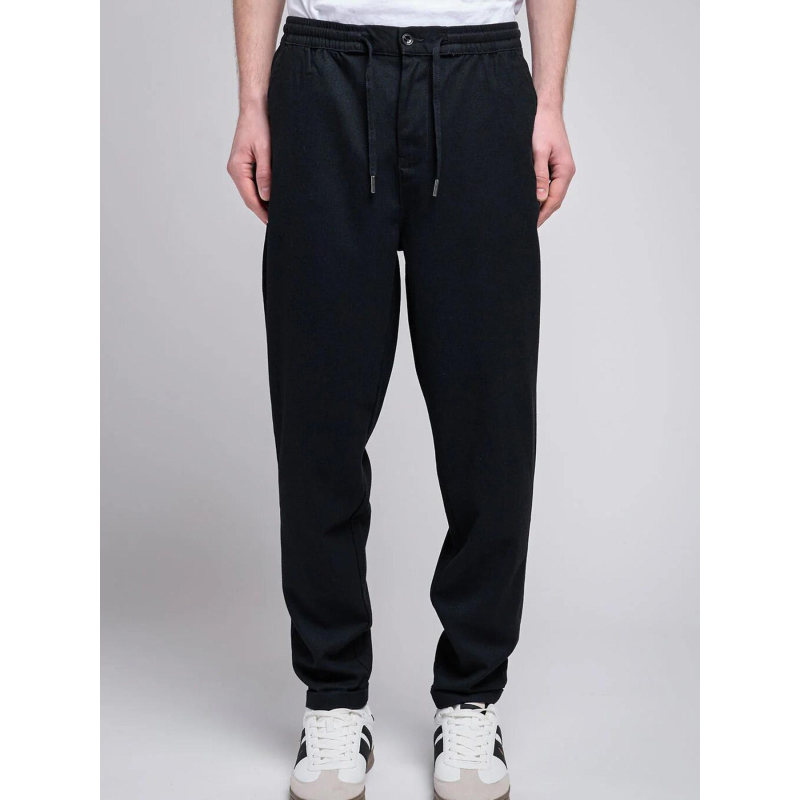 Pantalon slim pywan 2 flanelle noir homme - Teddy Smith