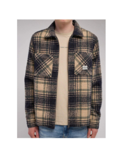 Surchemise à carreaux c-simon noir et beige homme - Teddy Smith