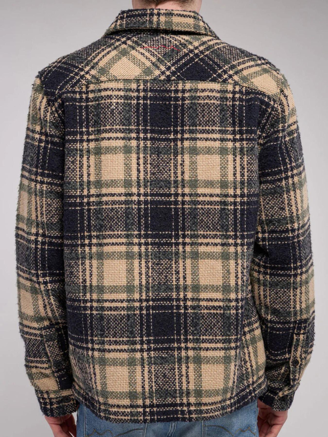 Surchemise à carreaux c-simon noir et beige homme - Teddy Smith