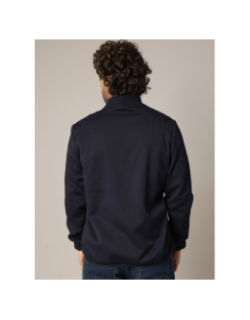 Sweat zippé matelassé bi-matière thomas noir homme - Deeluxe