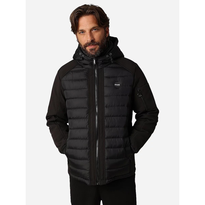 Veste matelassée avec capuche sector noir homme - Deeluxe
