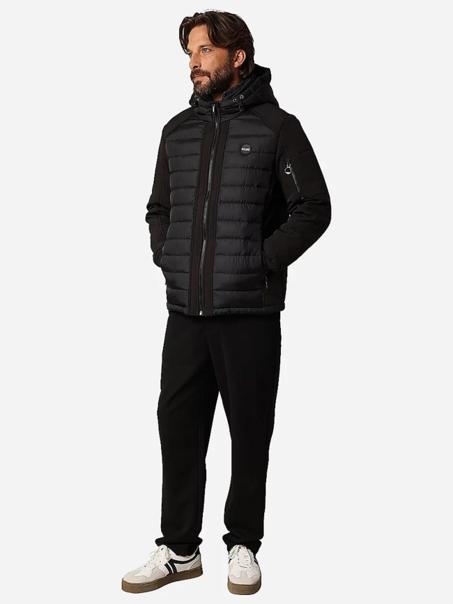 Veste matelassée avec capuche sector noir homme - Deeluxe