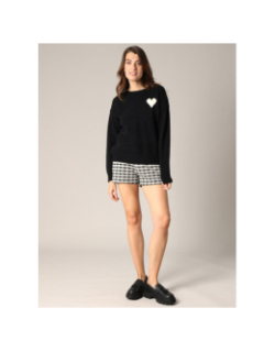 Pull adonis coeur noir femme - Deeluxe