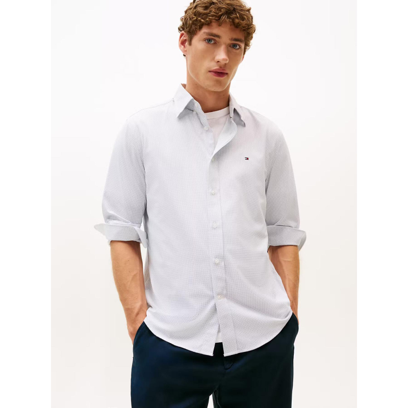 Chemise performance print blanc homme - Tommy Hilfiger