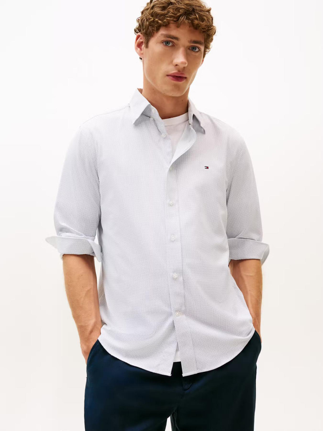 Chemise performance print blanc homme - Tommy Hilfiger