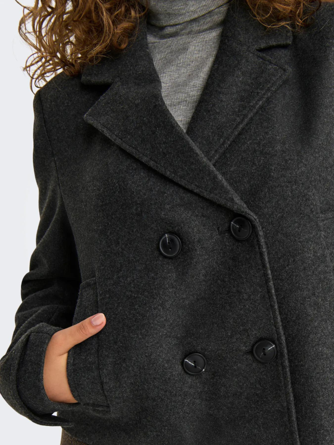 Manteau court freja gris anthracite femme - Only