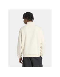 Sweat à capuche en polaire sherpa beige homme - Adidas