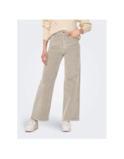 Pantalon wideleg hope beige femme - Only