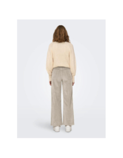 Pantalon wideleg hope beige femme - Only