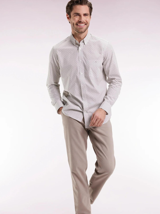 Chemise en coton à motif noeud papillon blanc homme - Eden Park