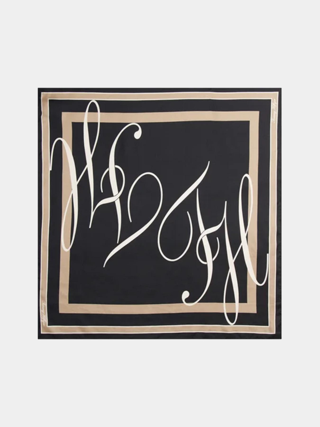 Foulard carré héritage en pure soir noir femme - Tommy Hilfiger