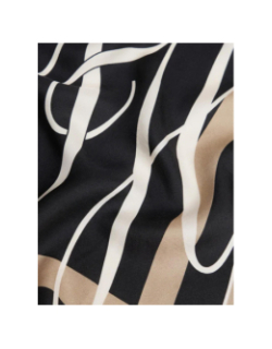 Foulard carré héritage en pure soir noir femme - Tommy Hilfiger