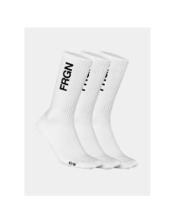 Pack de trois paires de chaussettes tennis blanc homme - Freegun