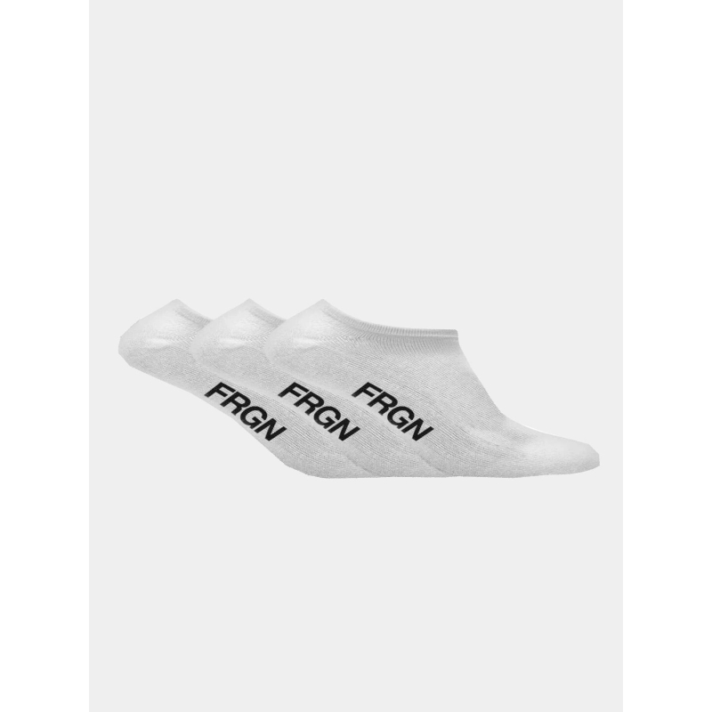 Pack de 3 paires de chaussettes courtes blanc homme - Freegun