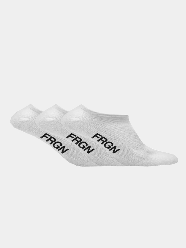 Pack de 3 paires de chaussettes courtes blanc homme - Freegun