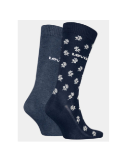 Pack de 2 paires de chaussettes reg cut geo bleu marine - Levi's