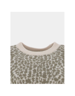 Pull imprimé crop wow beige vert femme - Vero Moda