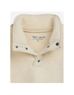 Sweat sherpa à col montant s-cliff blanc homme - Teddy Smith