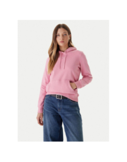 Sweat à capuche regular linear rose femme - Tommy Jeans