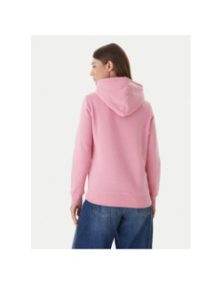Sweat à capuche regular linear rose femme - Tommy Jeans
