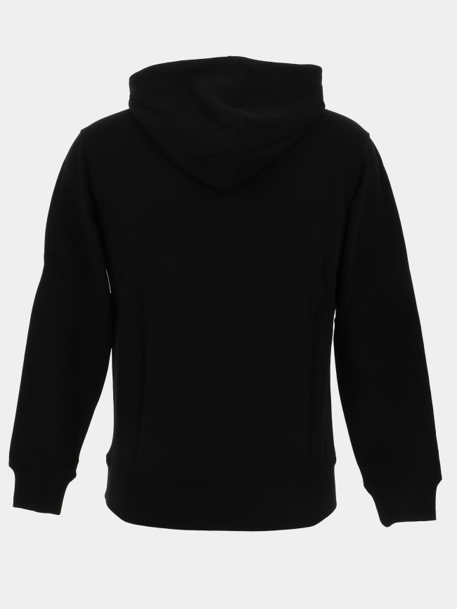 Sweat à capuche logo cadre relief doré noir homme - Chabrand