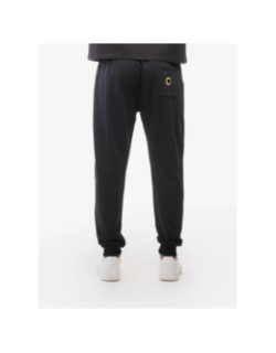 Pantalon jogging logo cadre relief vertical doré noir homme - Chabrand