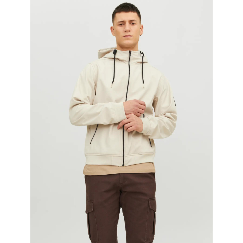 Veste softshell basic beige homme - Jack & Jones
