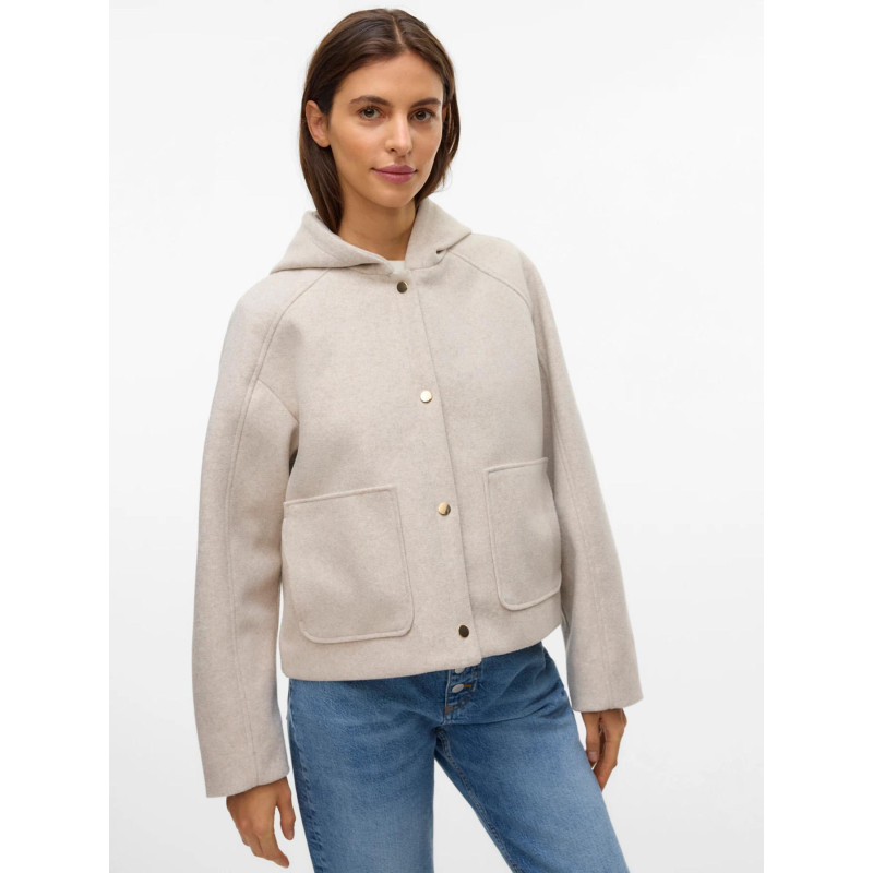 Manteau court fortunerome beige femme - Vero Moda