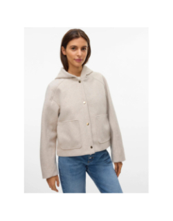 Manteau court fortunerome beige femme - Vero Moda