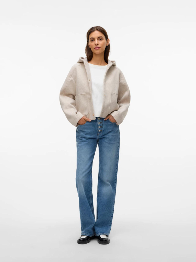 Manteau court fortunerome beige femme - Vero Moda