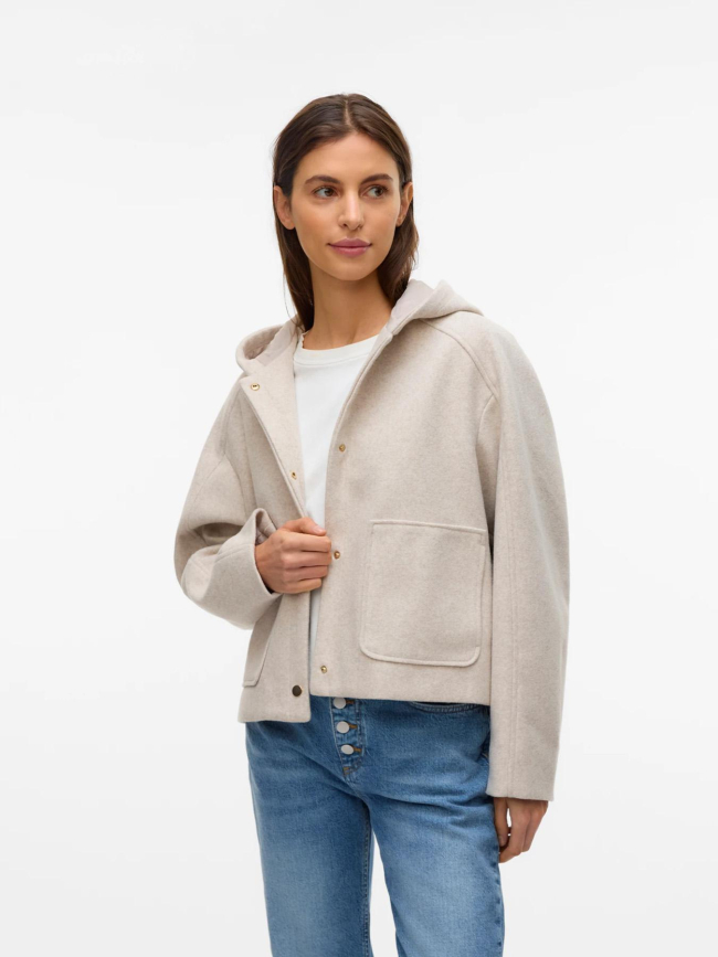 Manteau court fortunerome beige femme - Vero Moda