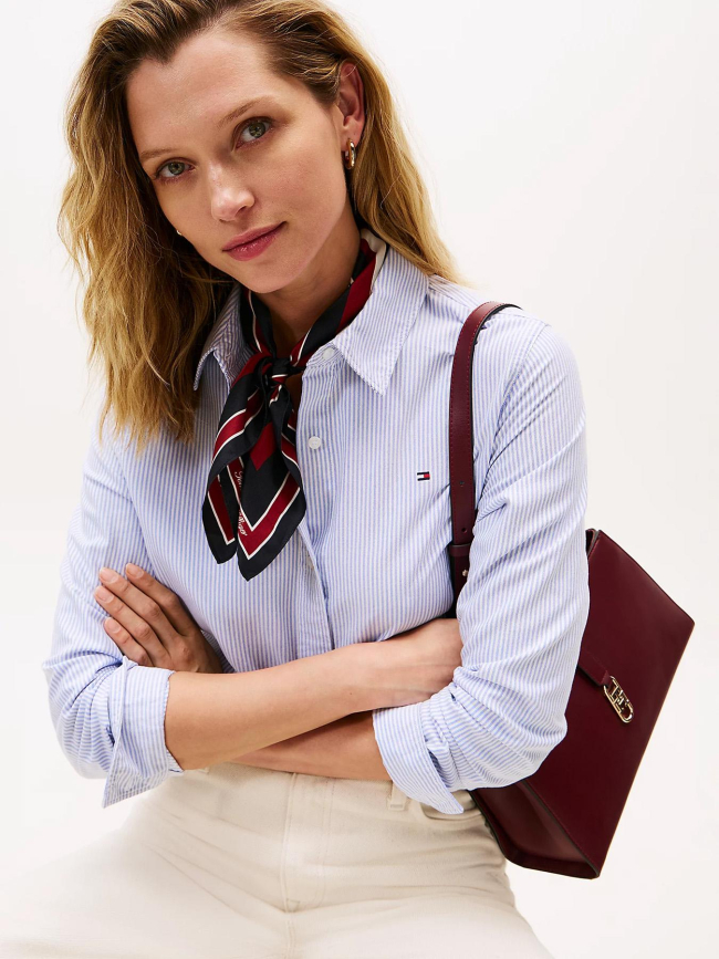 Foulard carré héritage noir et rouge femme - Tommy Hilfiger