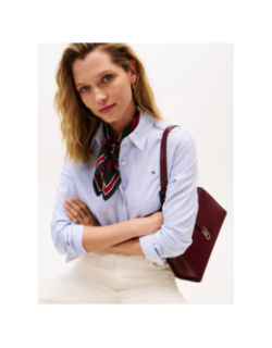 Foulard carré héritage noir et rouge femme - Tommy Hilfiger