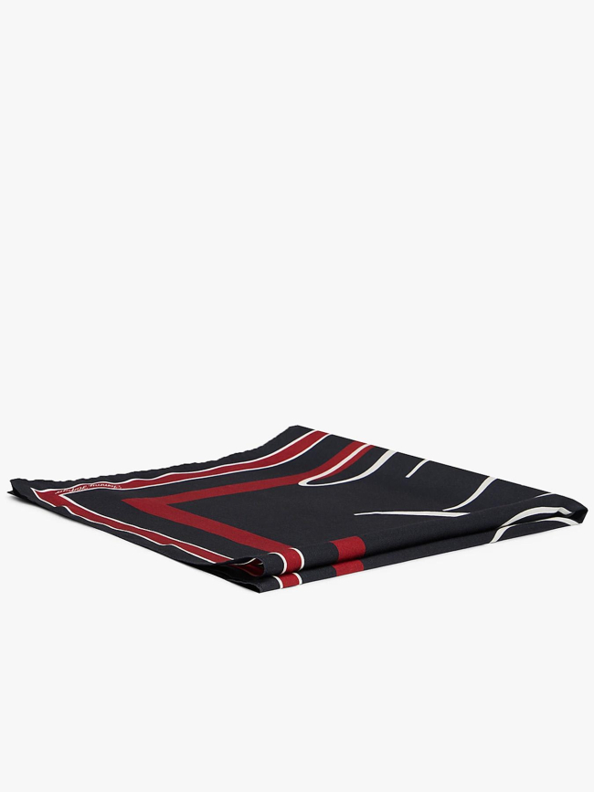 Foulard carré héritage noir et rouge femme - Tommy Hilfiger