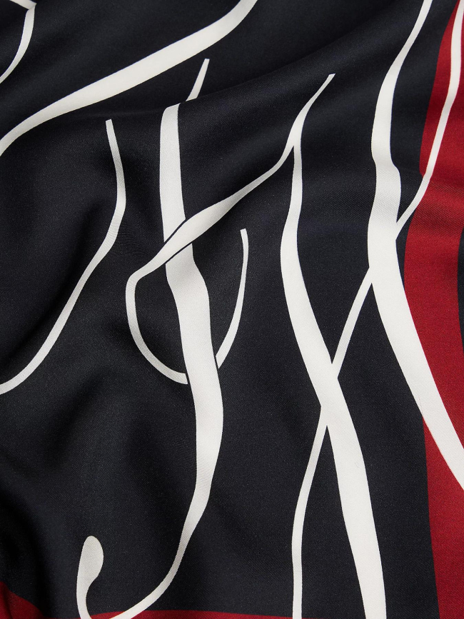 Foulard carré héritage noir et rouge femme - Tommy Hilfiger