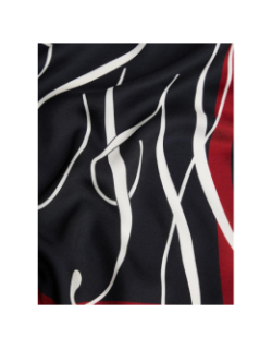 Foulard carré héritage noir et rouge femme - Tommy Hilfiger