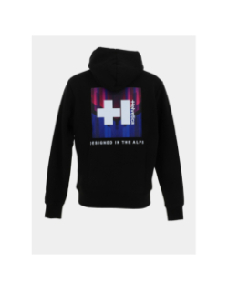 Sweat à capuche square noir homme - Helvetica