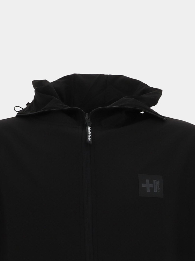 Veste zippée à capuche stroke noir homme - Helvetica
