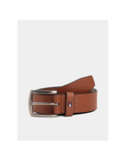Ceinture en cuir denton à drapeau marron homme - Tommy Hilfiger