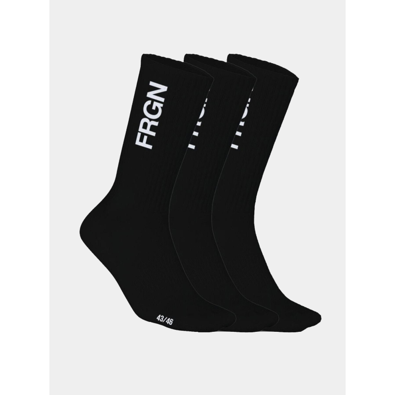 Pack de 3 paires de chaussettes tennis noir homme - Freegun