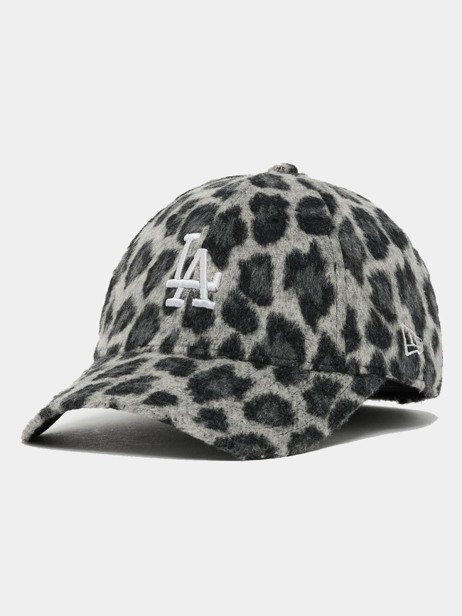 Casquette 9forty LA dodgers cosy leopard gris femme - New Era