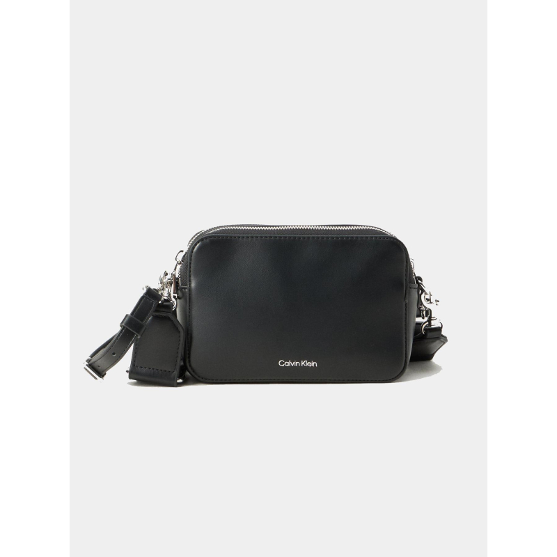 Sac bandoulière à deux bretelles noir femme - Calvin Klein