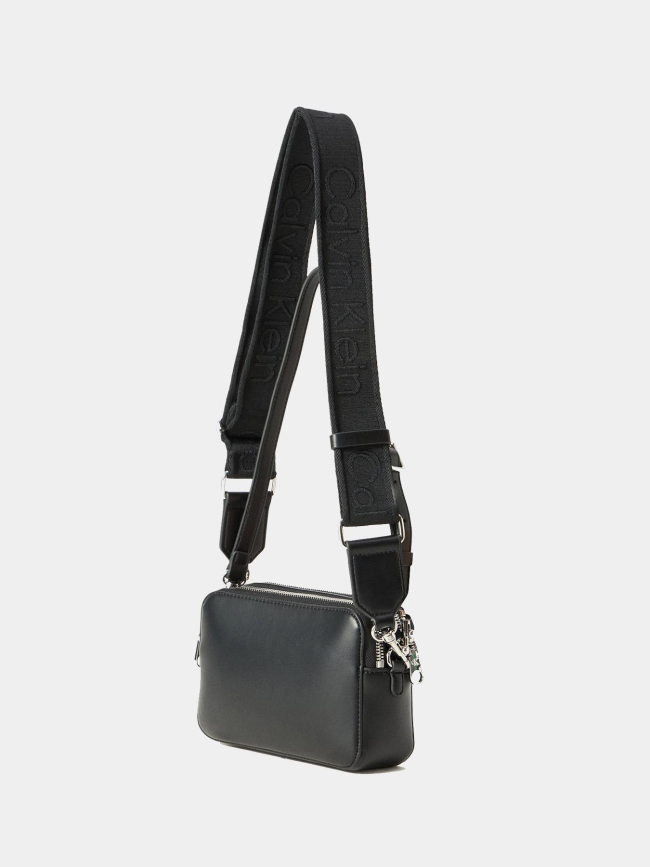 Sac bandoulière à deux bretelles noir femme - Calvin Klein