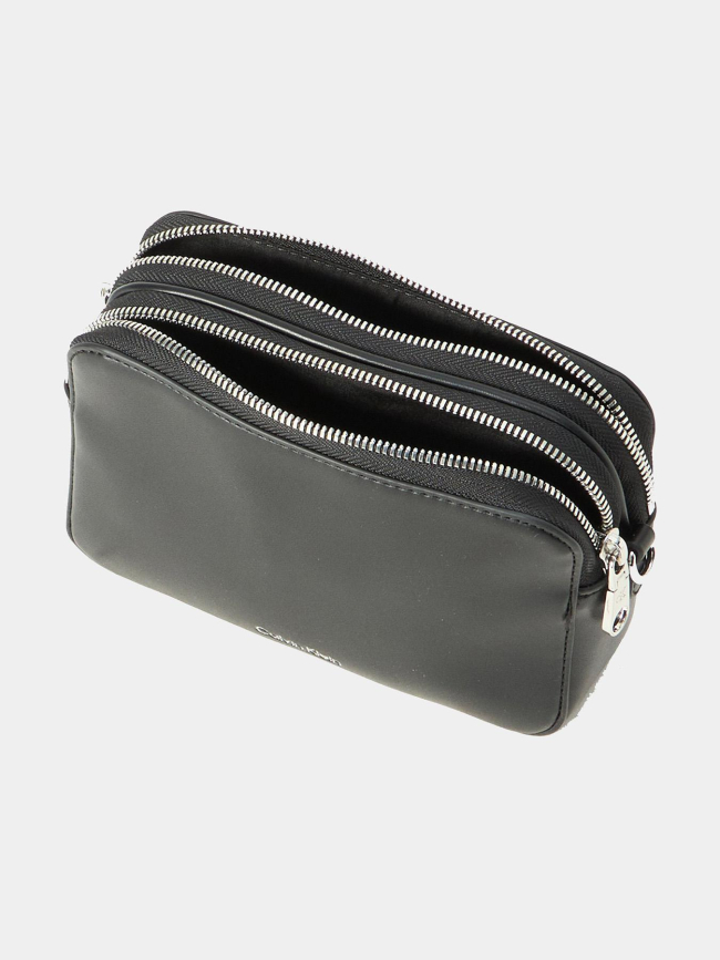 Sac bandoulière à deux bretelles noir femme - Calvin Klein