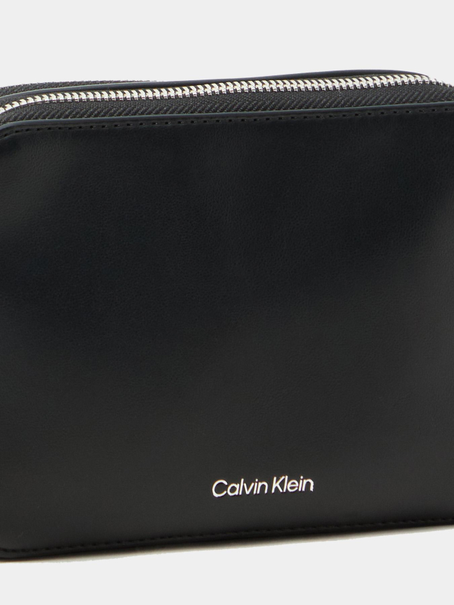 Sac bandoulière à deux bretelles noir femme - Calvin Klein