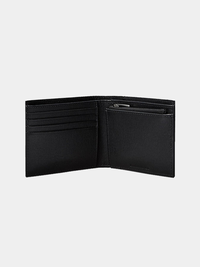 Portefeuille à deux volets en cuir saffiano noir homme - Calvin Klein