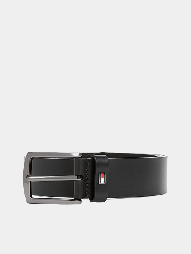 Ceinture en cuir denton à drapeau noir homme - Tommy Hilfiger
