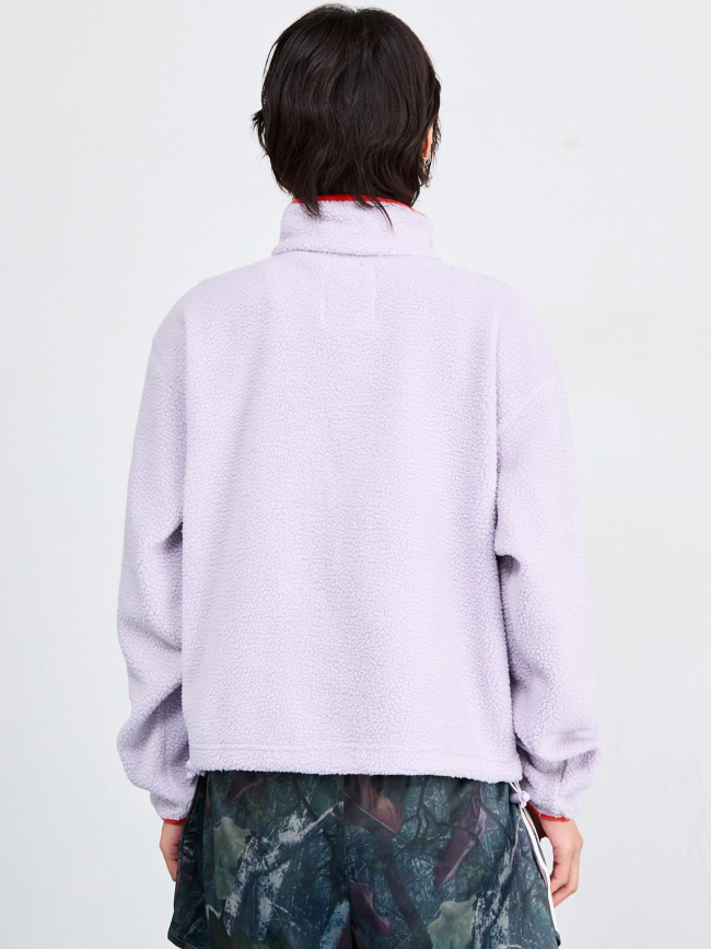 Polaire sherpa court semi boutonnée helvetia violet femme - Columbia