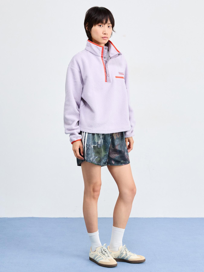 Polaire sherpa court semi boutonnée helvetia violet femme - Columbia