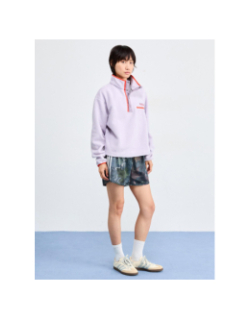 Polaire sherpa court semi boutonnée helvetia violet femme - Columbia